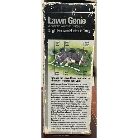 Lawn Genie Automatic Watering Single Program Electronic Timer 6 Zone L40106 - Picture 3 of 3